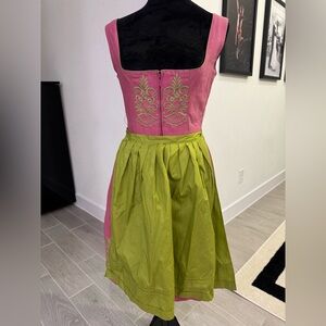HELLER SALZBURGER TRACHTEN VINTAGE Rare Dirndl German Ren Fest Apron Dress